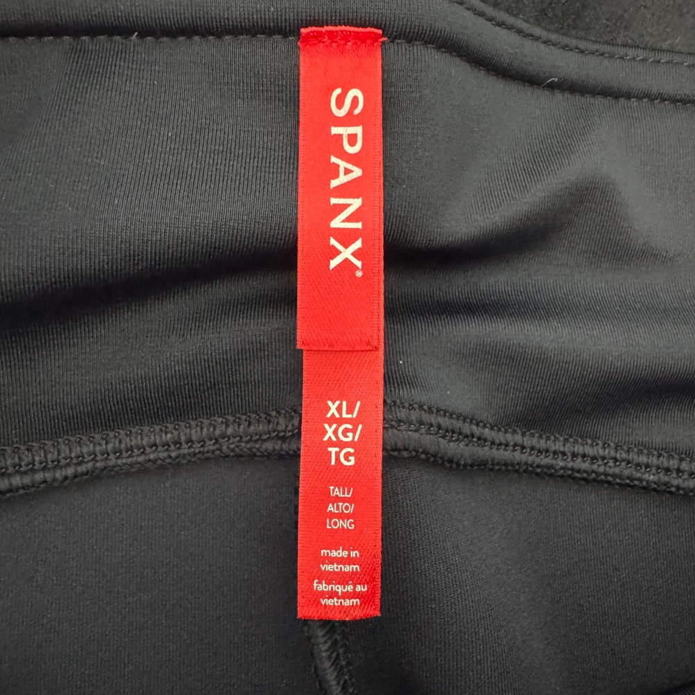 Spanx Faux Suede Leggings XL Tall Classic Navy High Rise Compression Slimming - Picture 11 of 12
